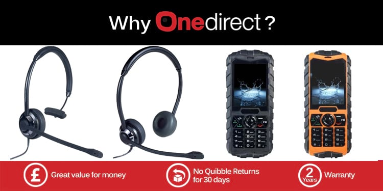 Onedirect Tough Mobile Phones and HeadsetsOnedirect Tough Mobile Phones and Headsets