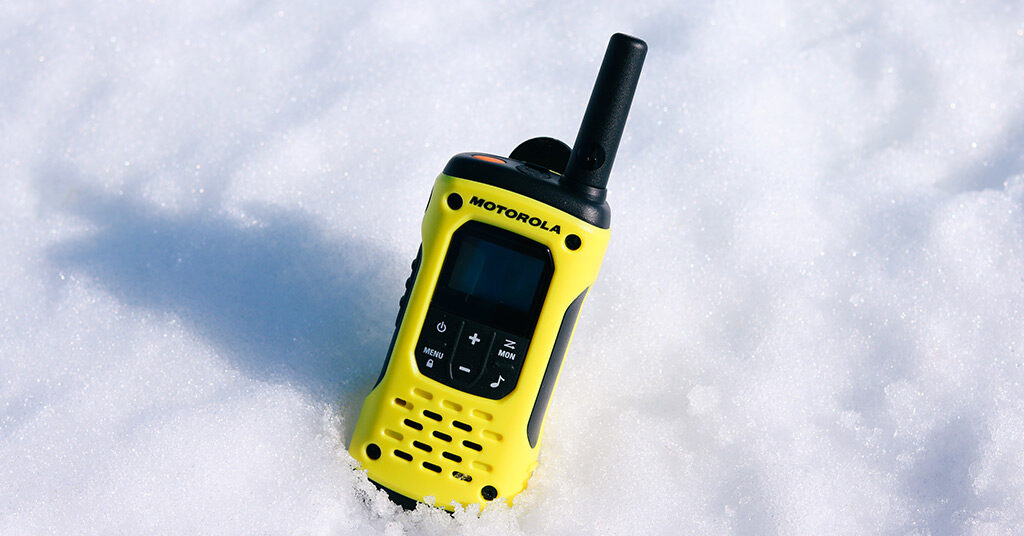 Water resistant walkie-talkie for winter sports